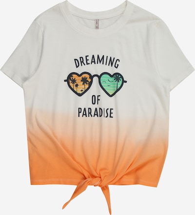 KIDS ONLY Тениска в светлозелено / оранжево / черно / бяло, Преглед на продукта