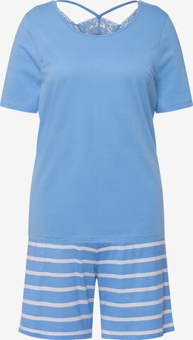 Ulla Popken Pyjama in Blauw: voorkant