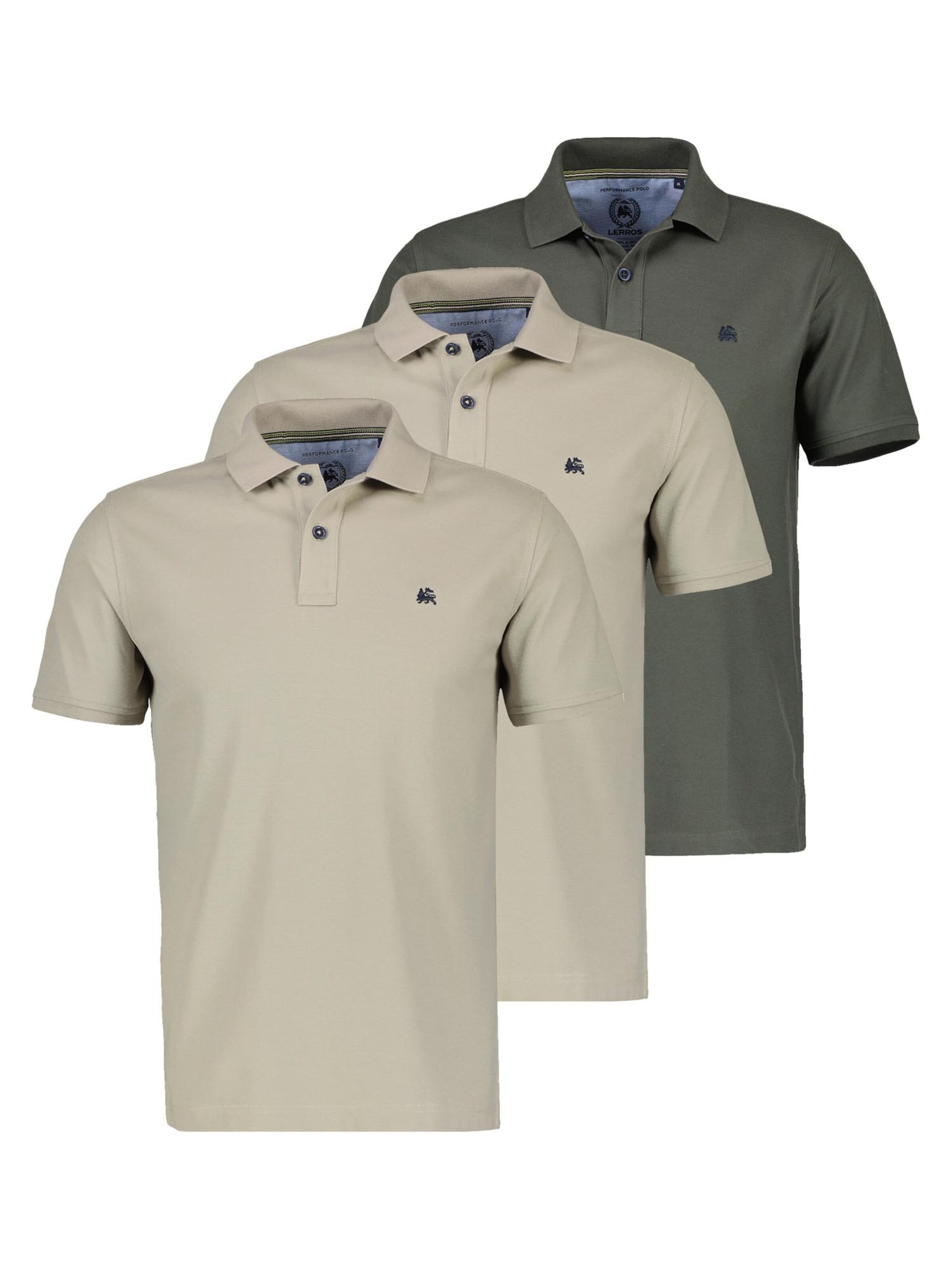 LERROS Shirt 'Basic' in Groen: voorkant