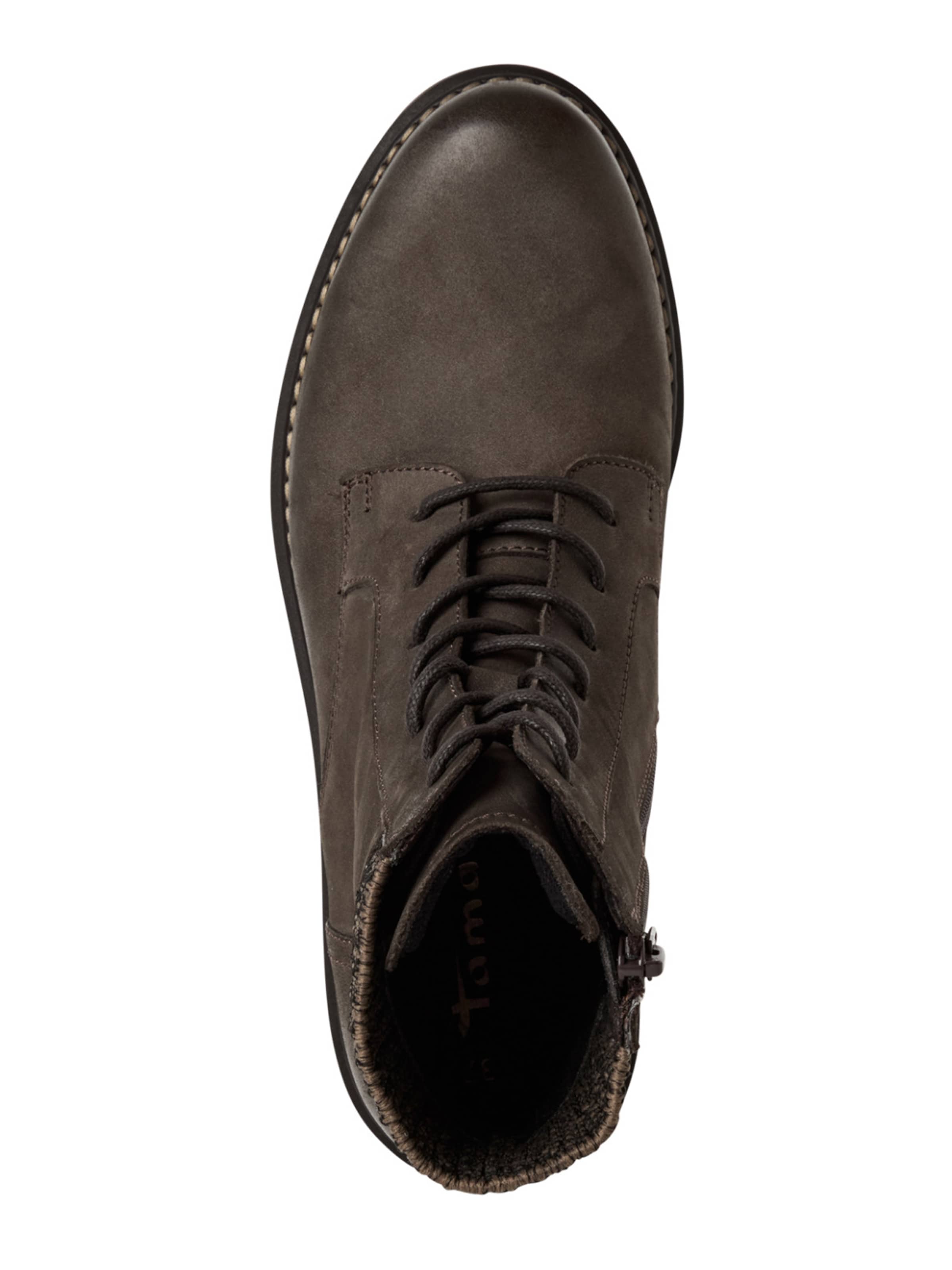 Tamaris Lace-Up Ankle Boots in Brown