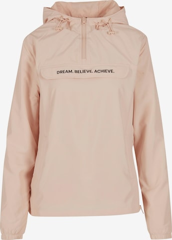 Mister Tee Jacke 'Dream Believe Achieve' in Pink: Vorderseite