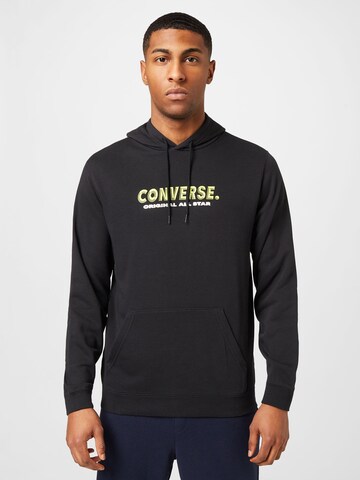 CONVERSE Sweatshirt in Zwart: voorkant