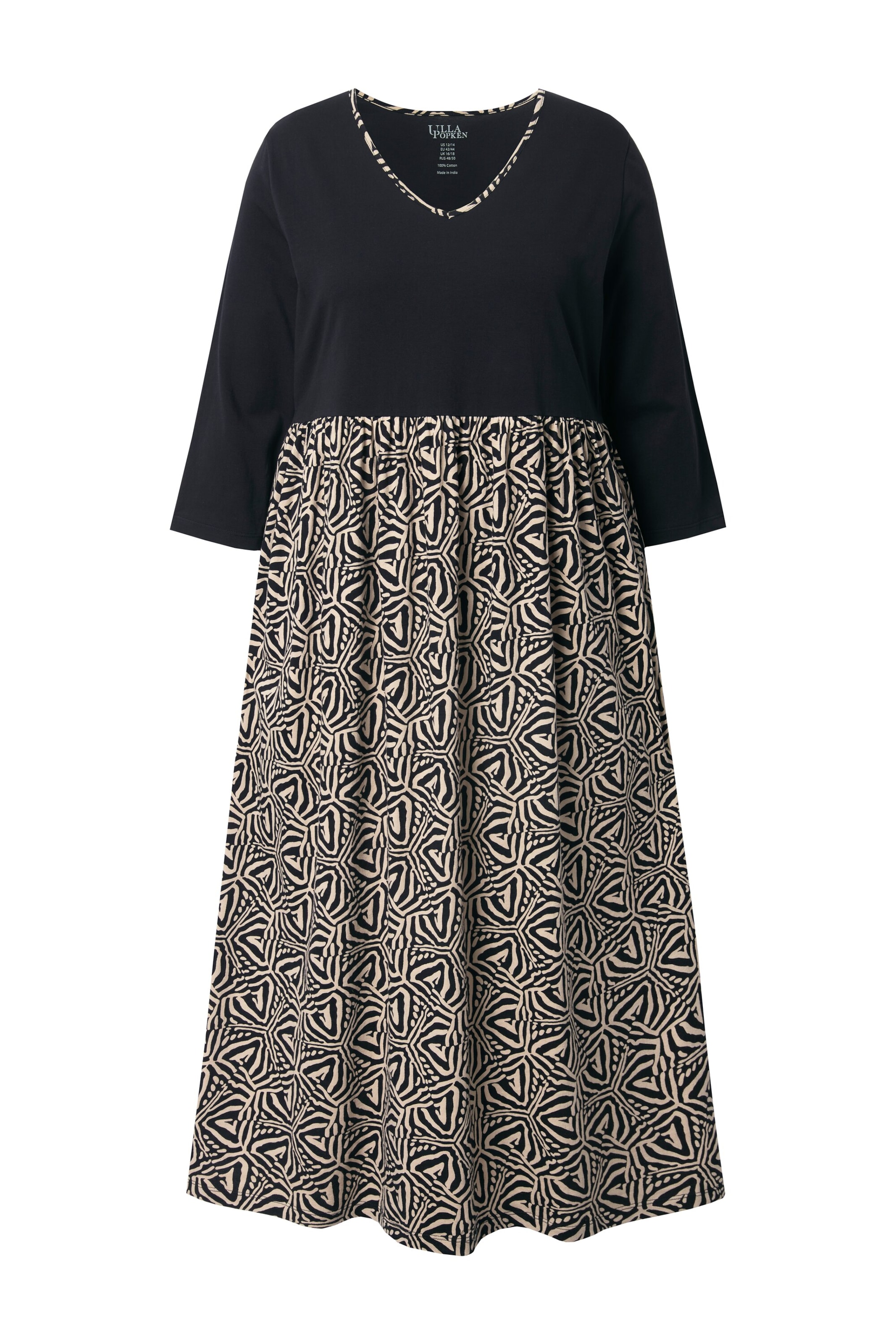 Ulla Popken Kleid in Schwarz: Vorderseite