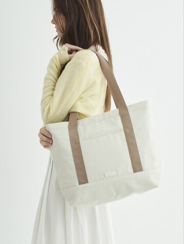 Shopper 'Strata' di Lefrik in bianco