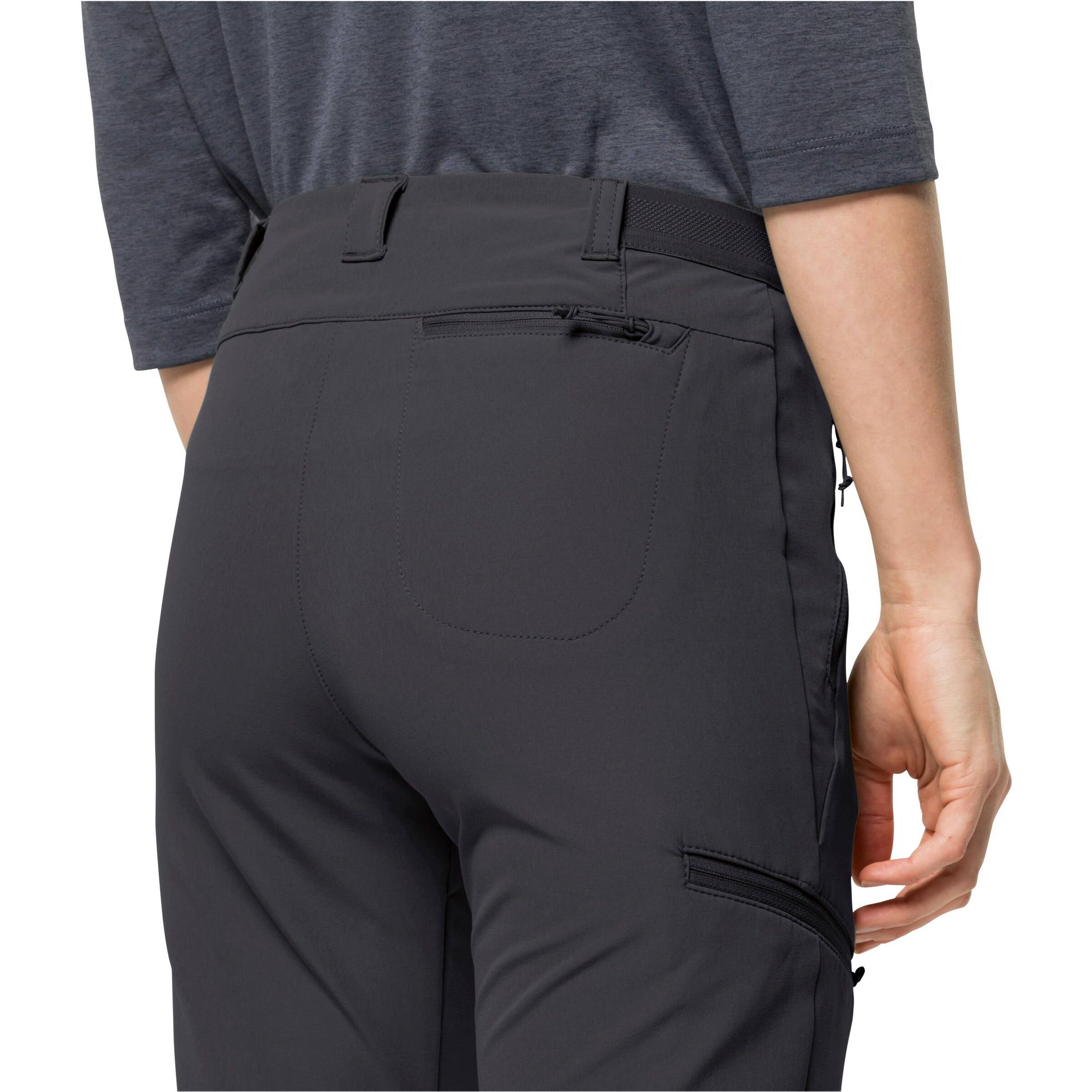 JACK WOLFSKIN Regular Outdoor Pants 'GEIGELSTEIN' in Black