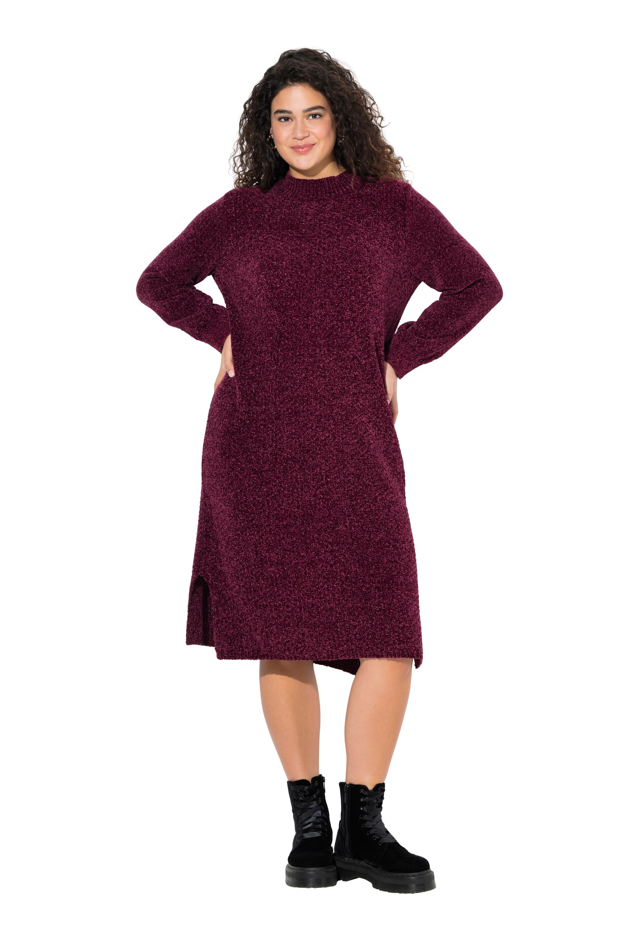 Ulla Popken Knitted dress in Purple