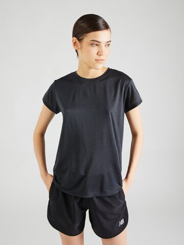 new balance - Camiseta funcional 'Core Heather' en negro: frente