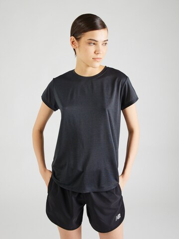 new balance Performance Shirt 'Core Heather' in Black: front