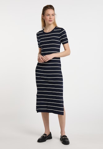 DreiMaster Maritim Knitted dress in Blue: front