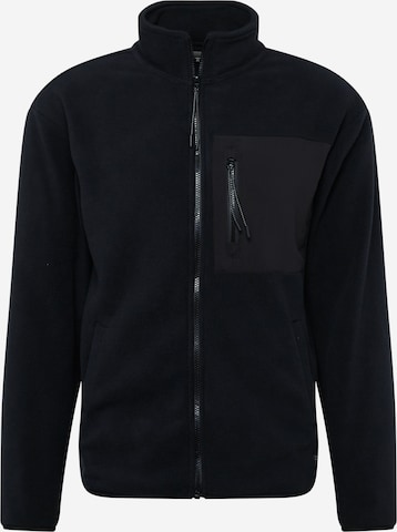 BLEND Fleece jacket in Black: front
