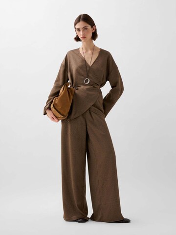 Scalpers Wide leg Trousers ' ' in Green: front