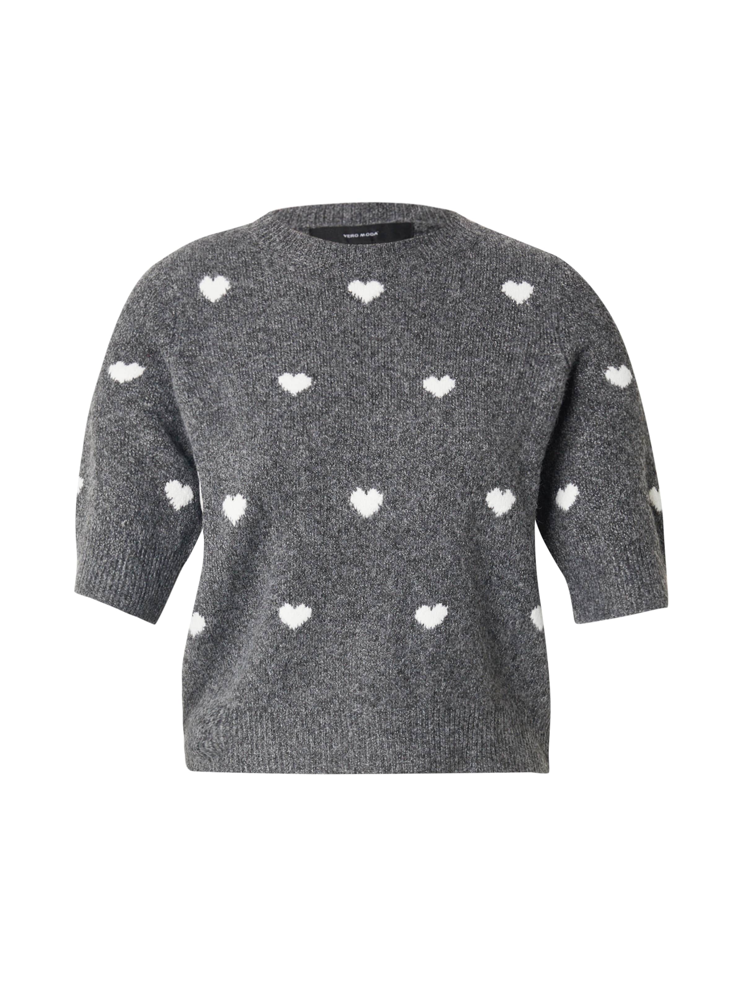 VERO MODA Pullover 'VMDOFFY INTARSIA' i grå: forside