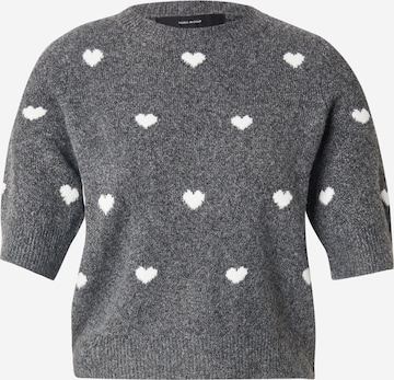 Pull-over 'VMDOFFY INTARSIA' VERO MODA en gris : devant