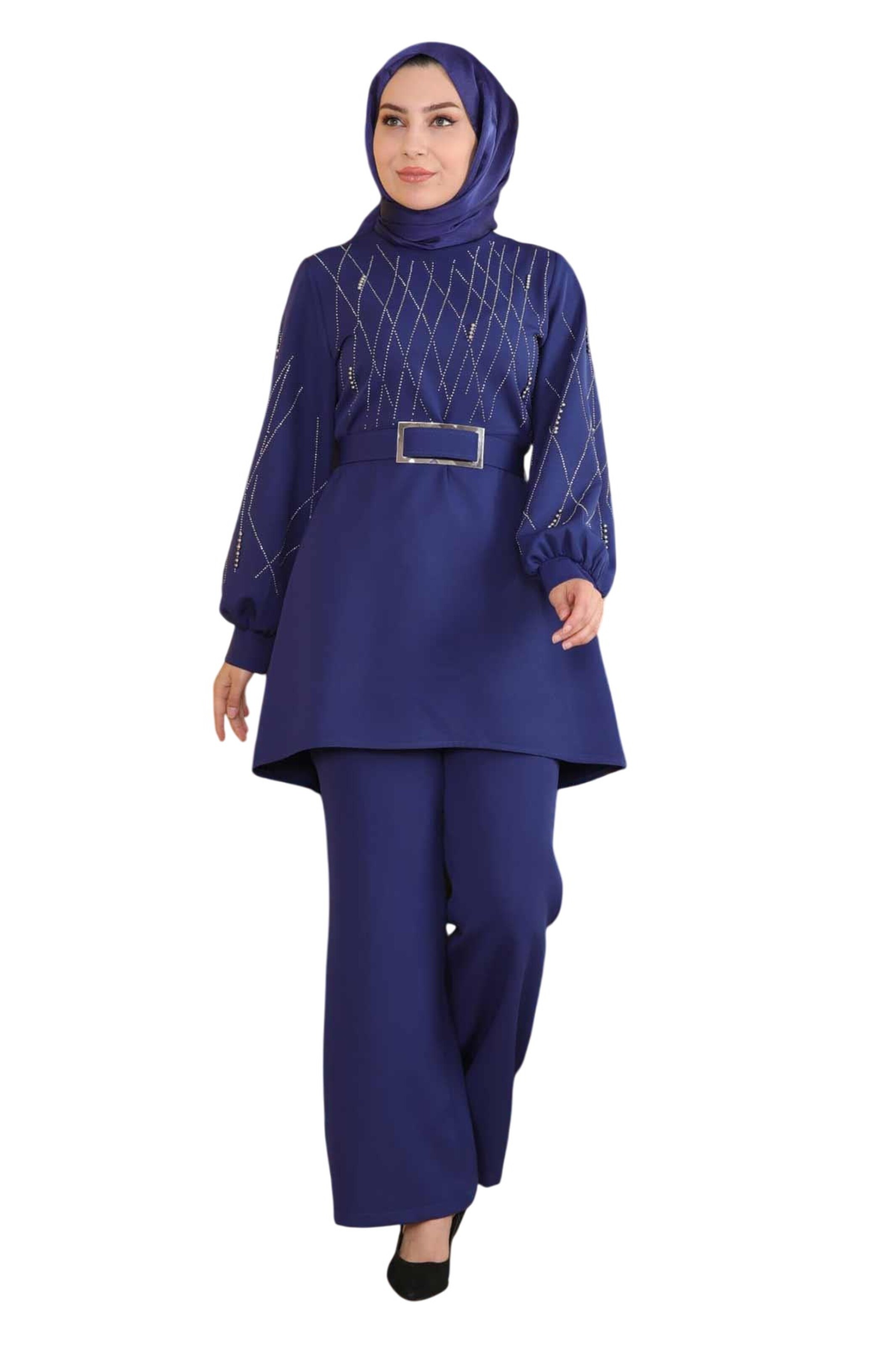 MODAMIHRAM Pantsuit in Blue: front