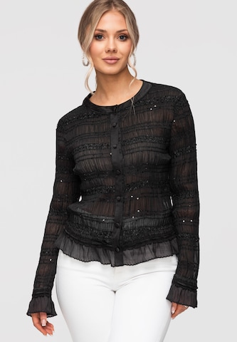 Ombre Blouse in Black: front