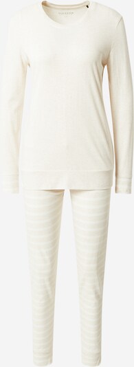 SCHIESSER Pijama en beige moteado / blanco, Vista del producto