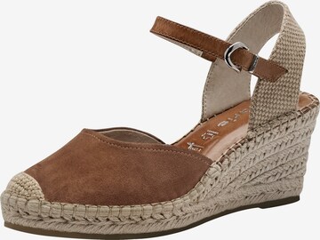 Espadrilles TAMARIS en marron : devant