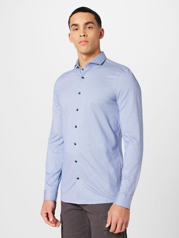 Coupe slim Chemise OLYMP en bleu : devant