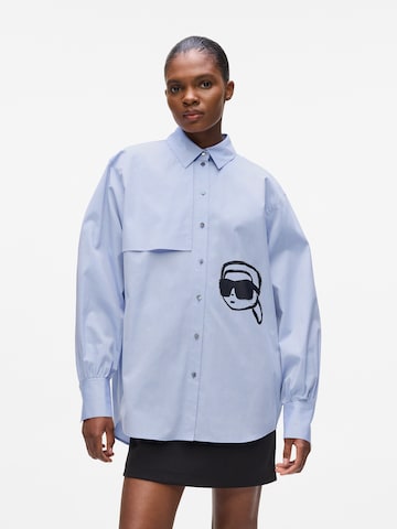Chemisier Karl Lagerfeld en bleu : devant
