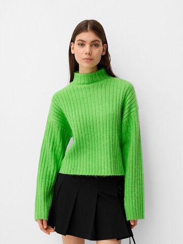 Bershka Sweter w kolorze zielony: przód