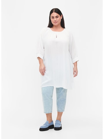 Zizzi Tunic 'EROSE' in White