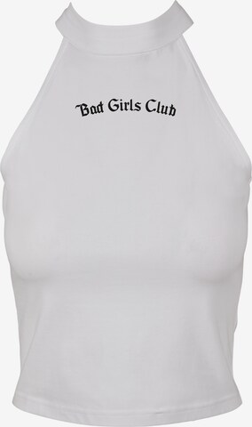 Merchcode Top 'Bad Girls' in Wit: voorkant