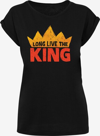 F4NT4STIC Shirt 'Disney König Der Löwen Movie Long Live The King' in Zwart: voorkant