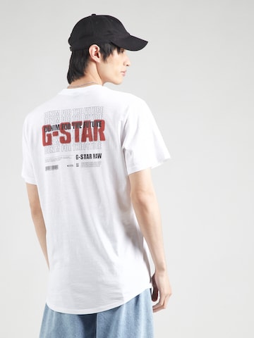G-STAR Μπλουζάκι σε λευκό: μπροστά