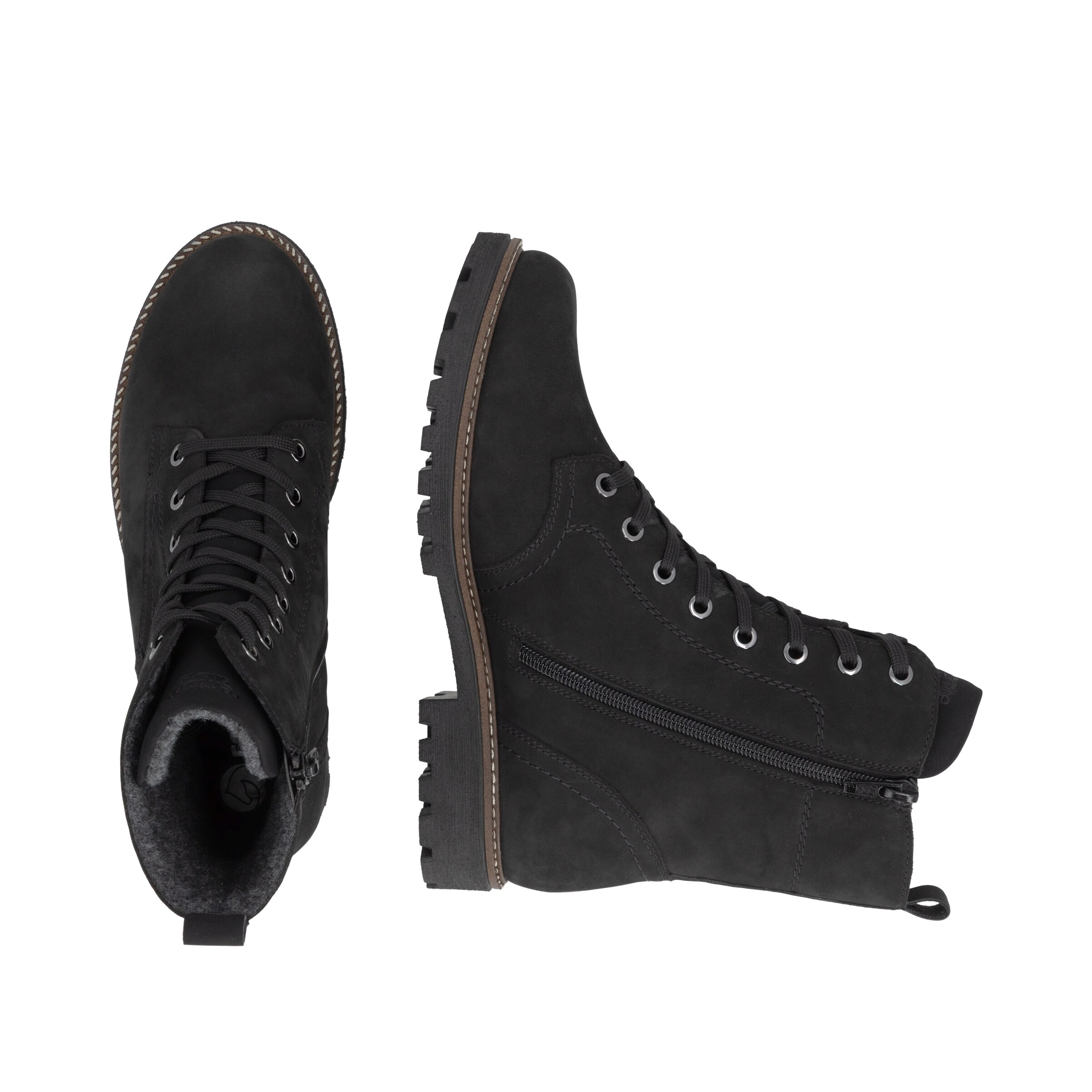 Bottes à lacets ' D8489 ' REMONTE en noir