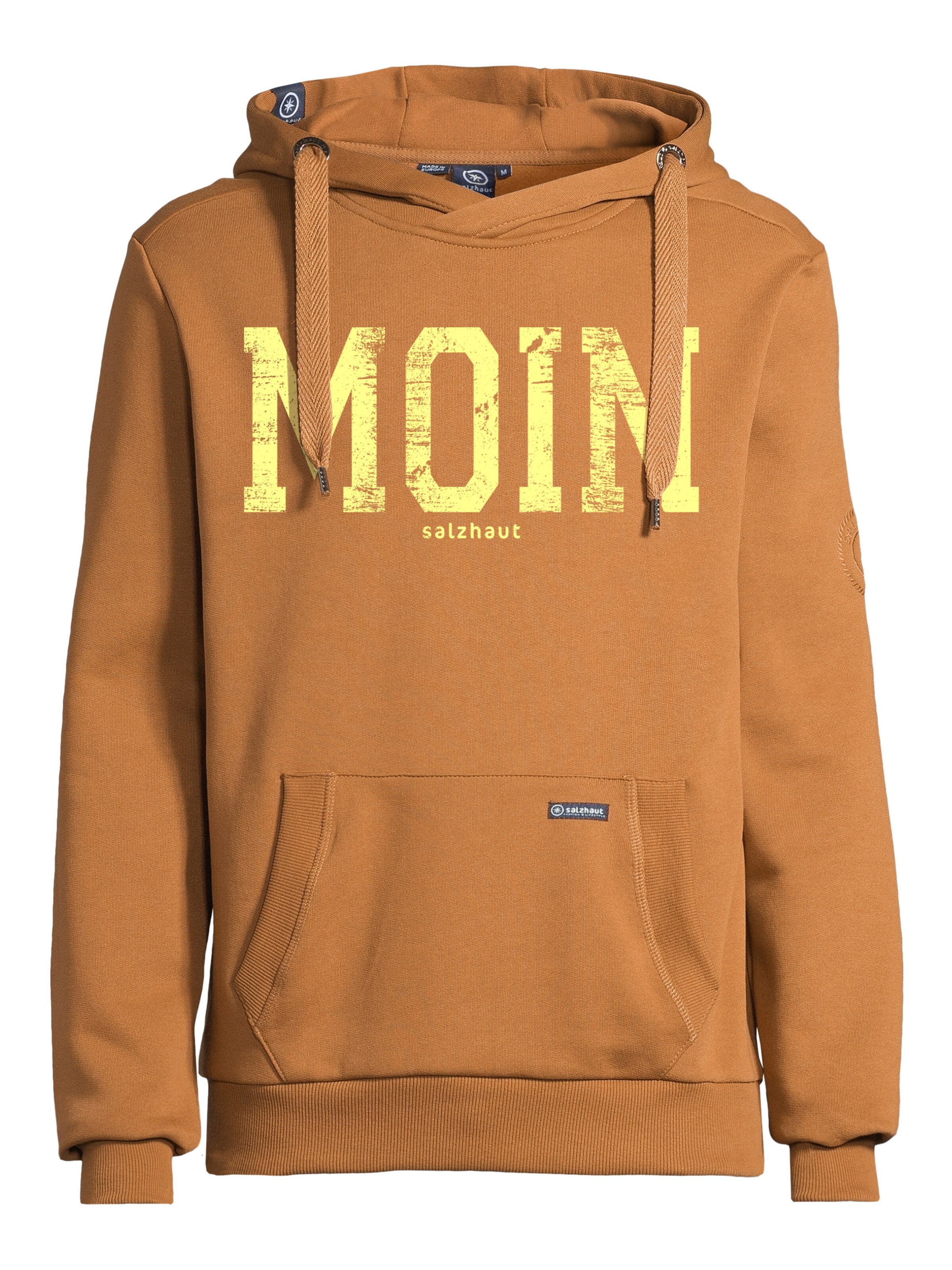 salzhaut Sweatshirt 'Heff - Moin' in Brown: front
