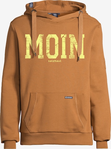 salzhaut Sweatshirt 'Heff - Moin' in Braun: Vorderseite