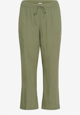 Loosefit Pantalon 'Mille' KAFFE CURVE en vert : devant