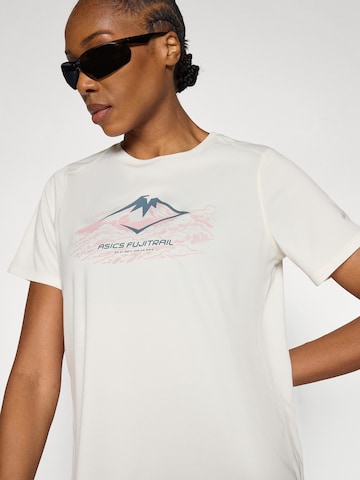 ASICS Функционална тениска 'Fujitrail' в бяло