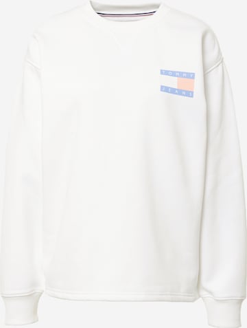 Tommy Jeans Sweatshirt in White: front