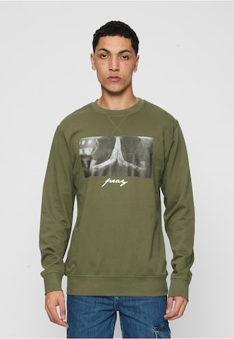 MT Men Sweatshirt 'Pray' in Grün: Vorderseite