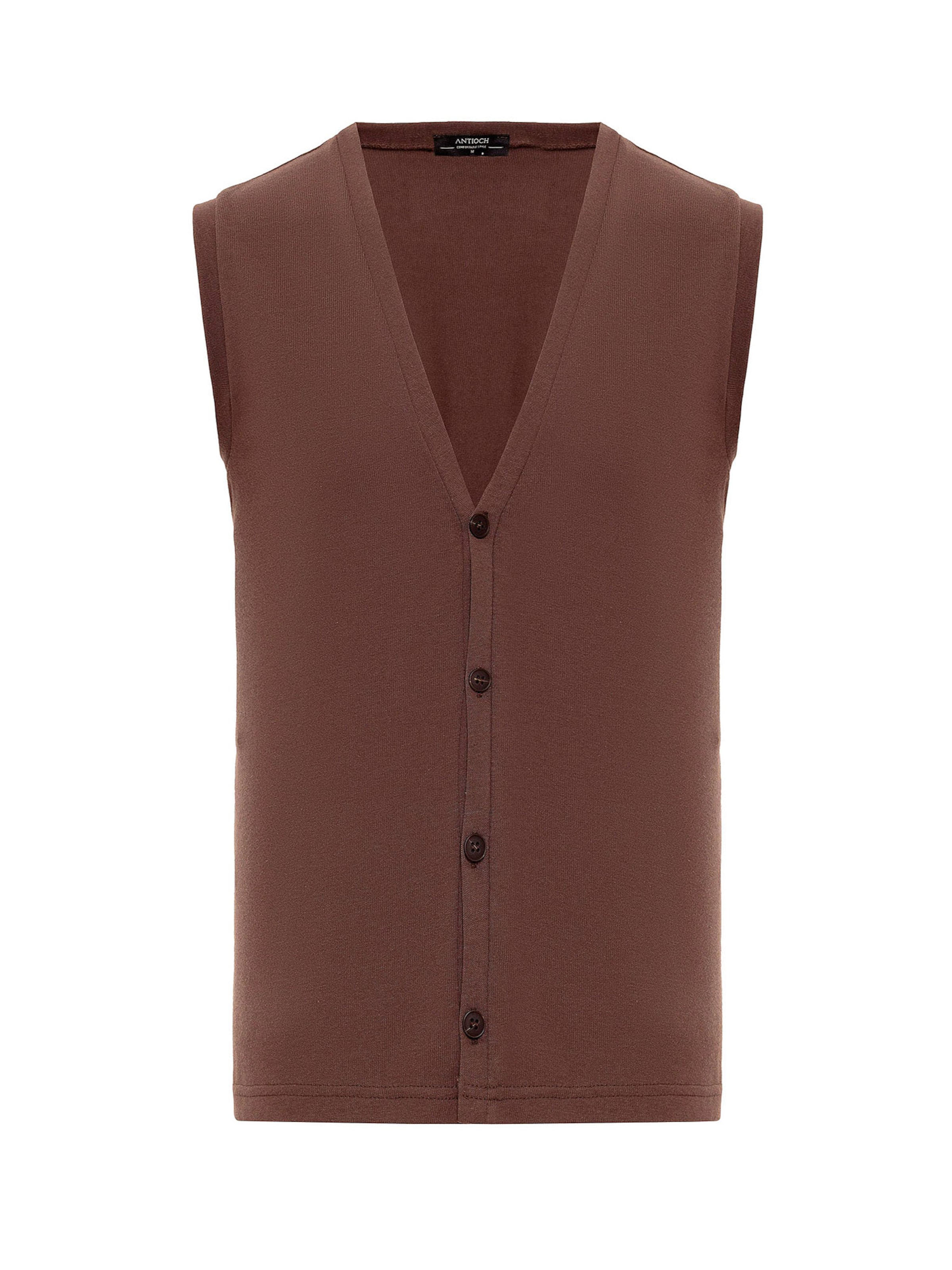 Vestes en maille Antioch en marron : devant