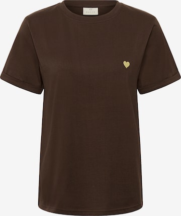 Tricou 'KAHeart' de la Kaffe pe maro: față