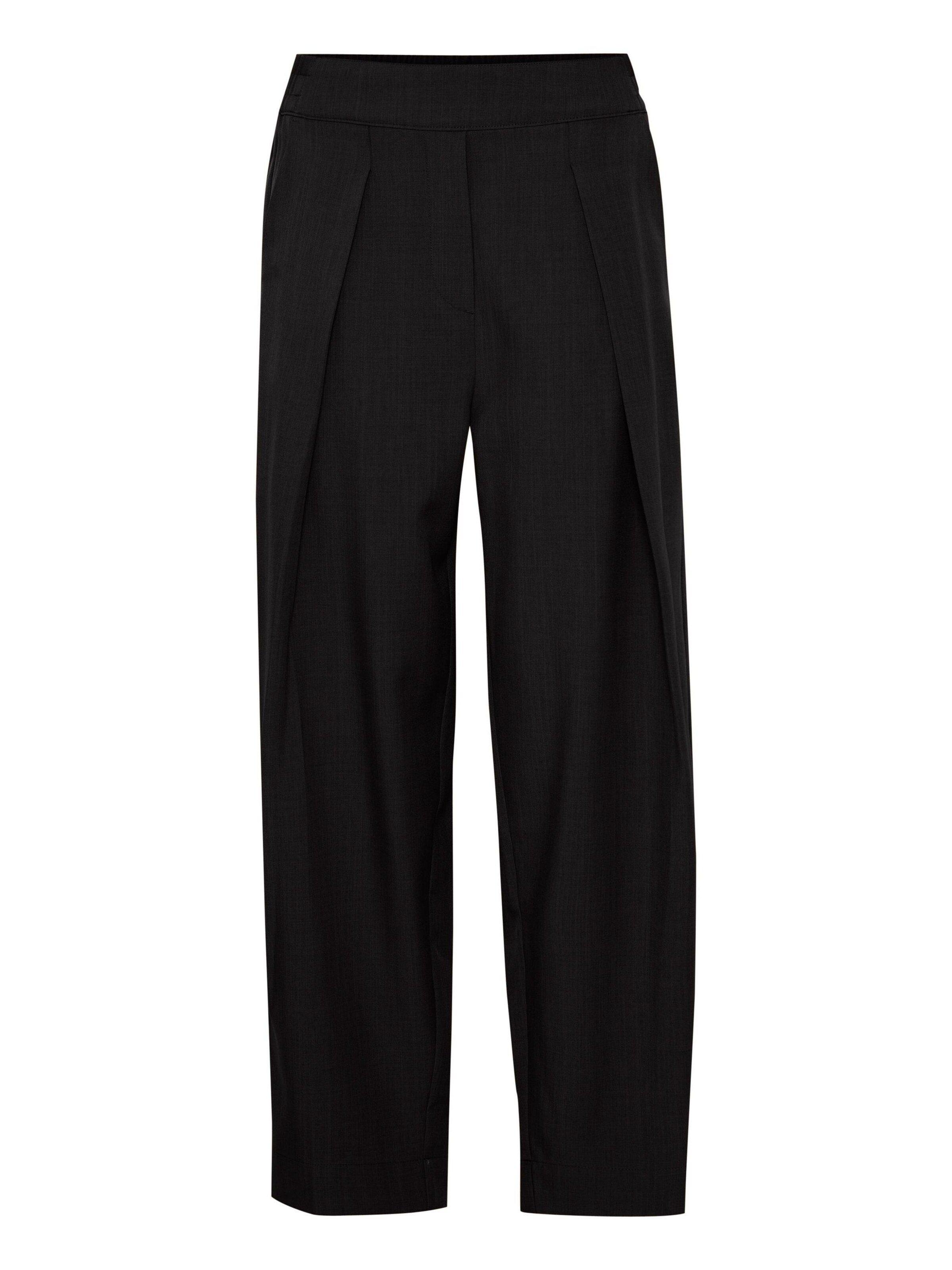 b.young Bundfaltenhose 'MIDDE' in Schwarz: Vorderseite