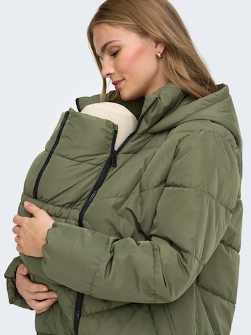 Only Maternity Zimní bunda 'OLMClair' – zelená