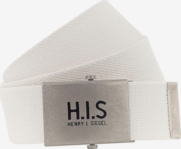 H.I.S Belt in White: front