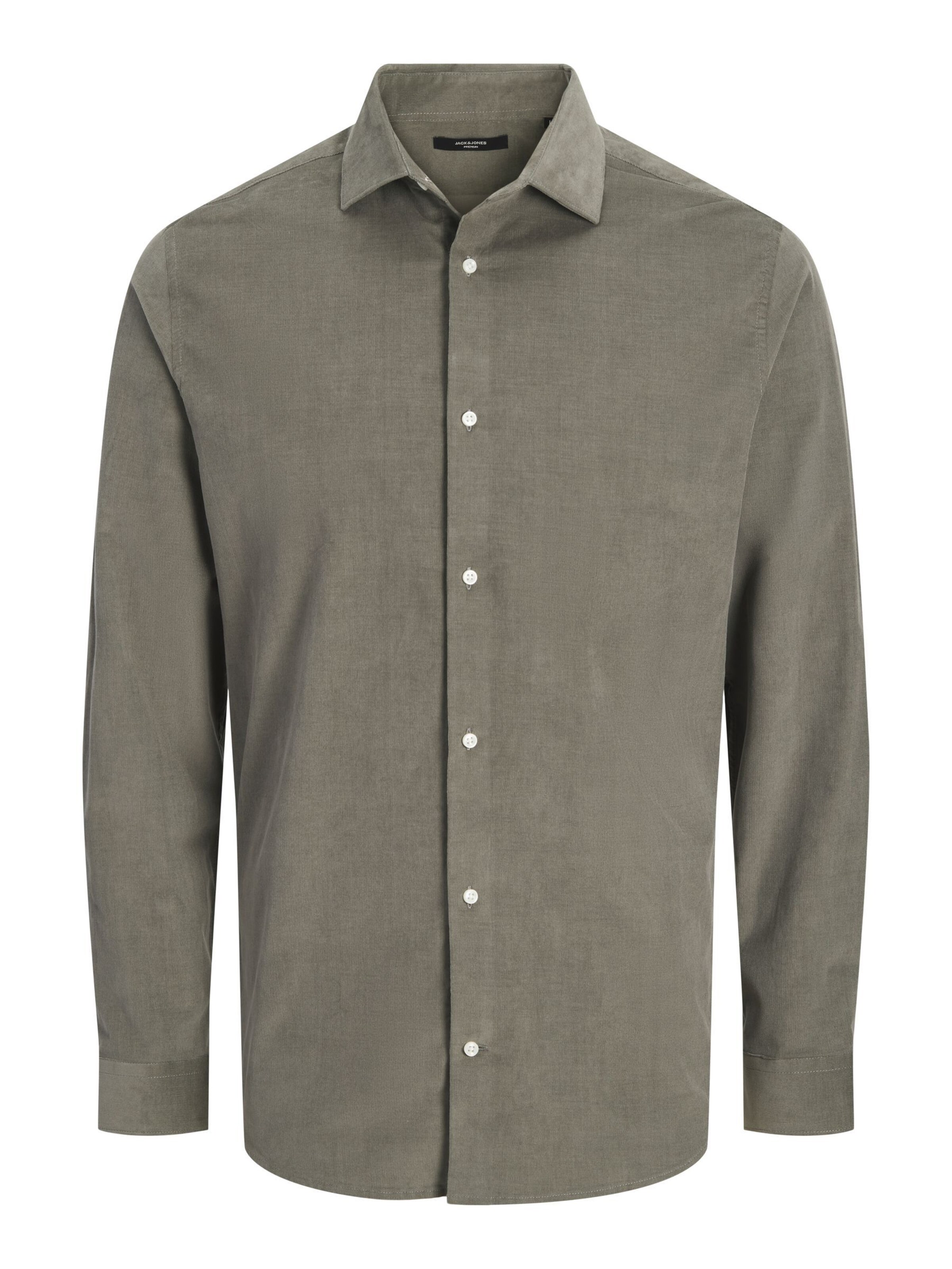 JACK & JONES Regular fit Button Up Shirt in Grey: front