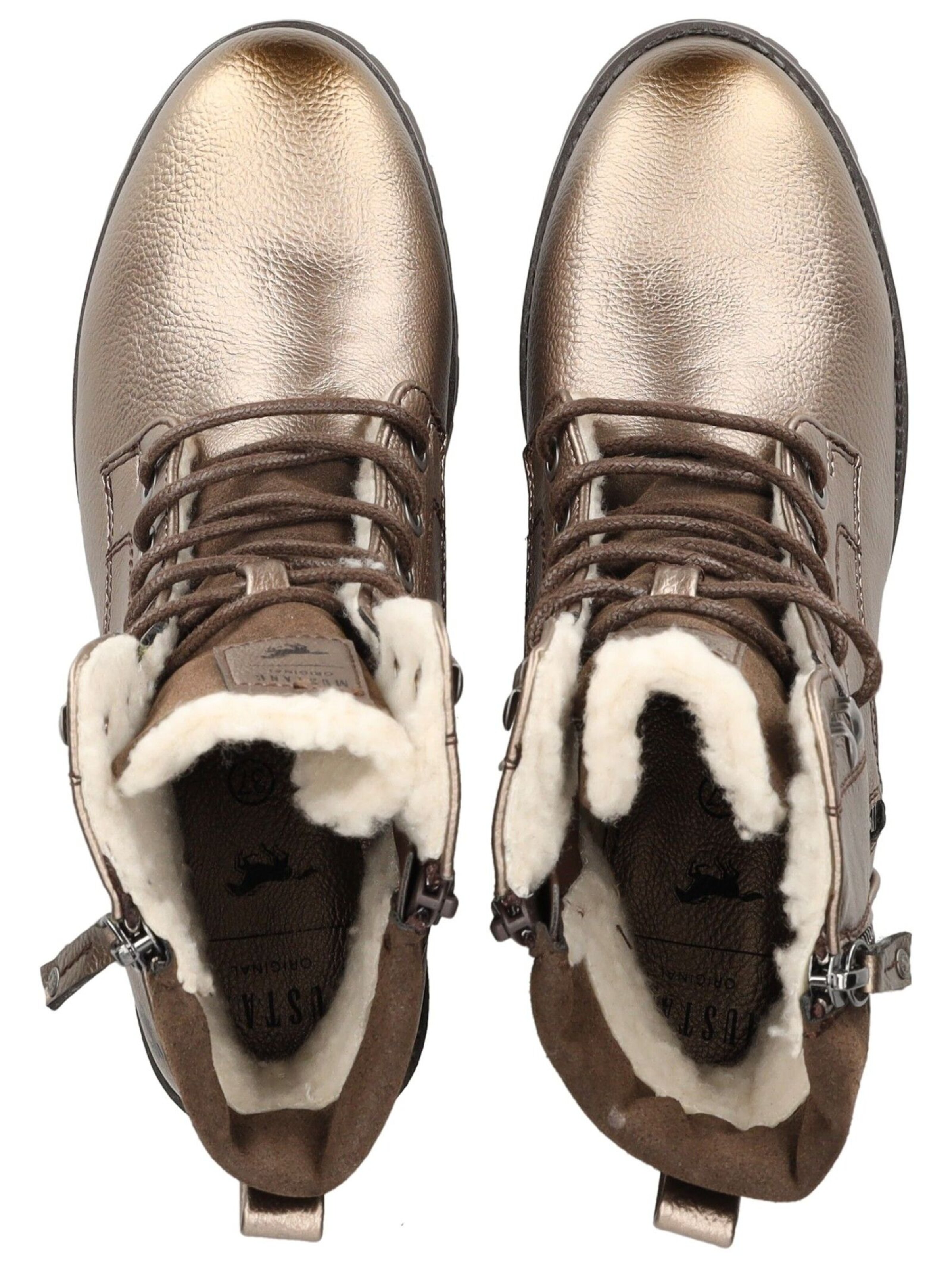 MUSTANG Lace-up bootie in Gold