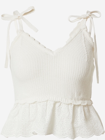 ONLY Knitted Top 'Kristin' in White: front