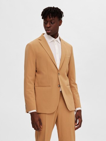 Slim fit Giacca da completo 'Liam' di SELECTED HOMME in beige: frontale