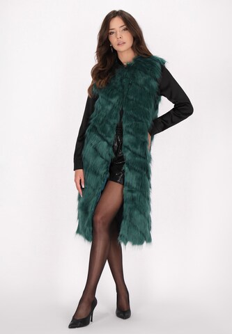 Gilet di faina in verde: frontale