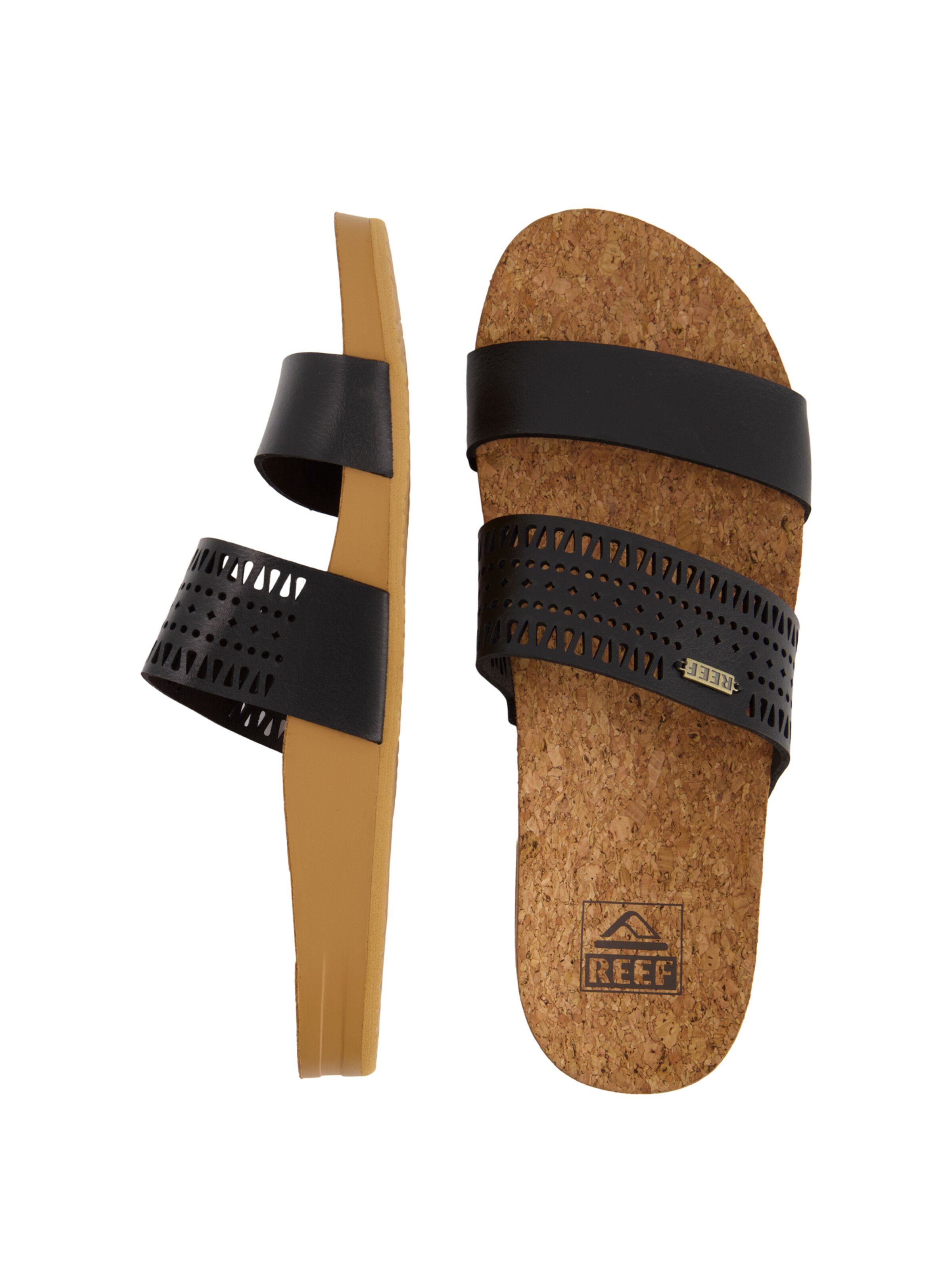 Claquettes / Tongs 'Cushion Vista Perf' REEF en noir