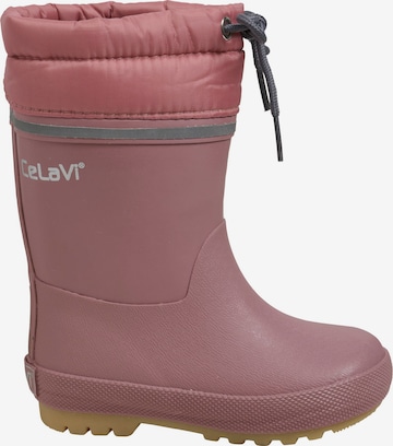 Stivale di gomma 'Thermal' di CeLaVi in rosa: frontale