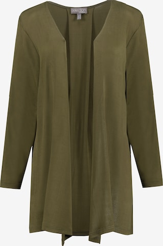 Ulla Popken Knit Cardigan in Green: front