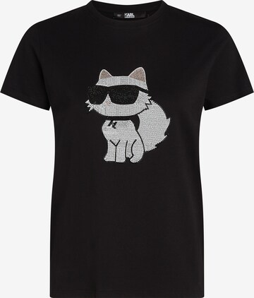 T-shirt Karl Lagerfeld en noir : devant