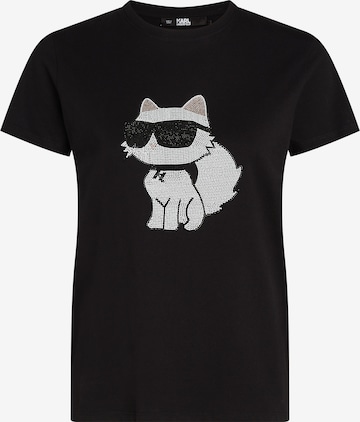 T-shirt Karl Lagerfeld en noir : devant